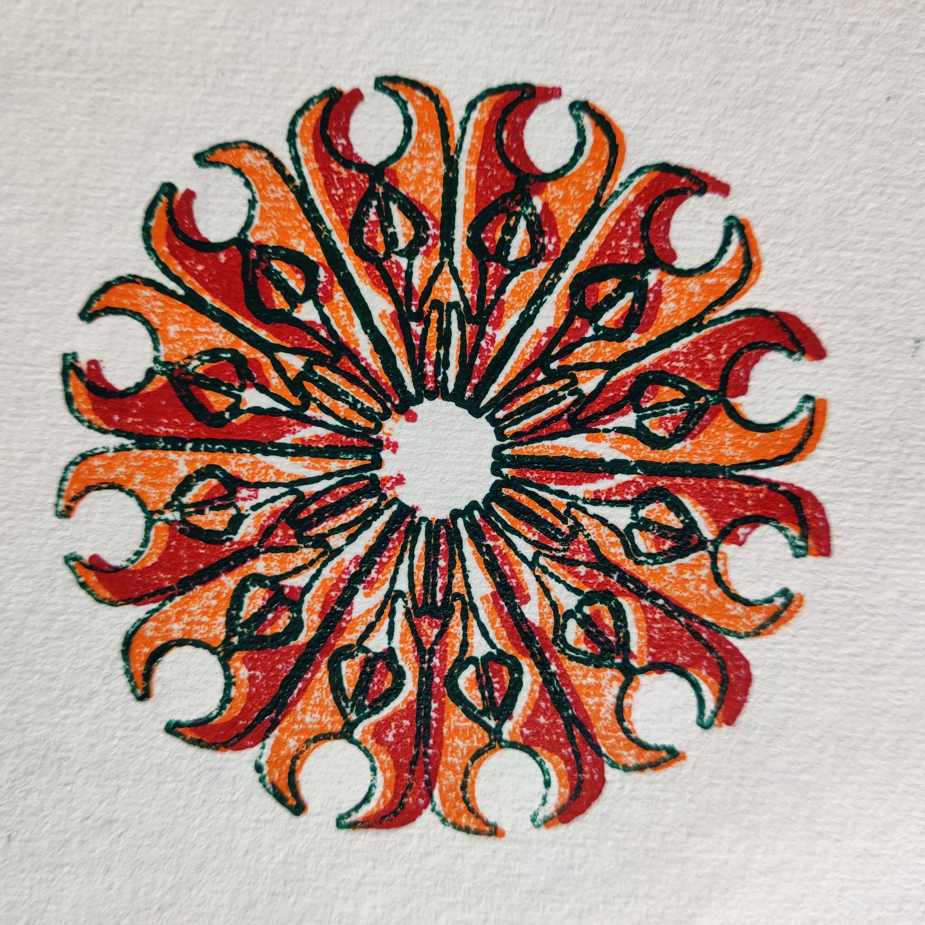 Output on rice paper with misaligned layers