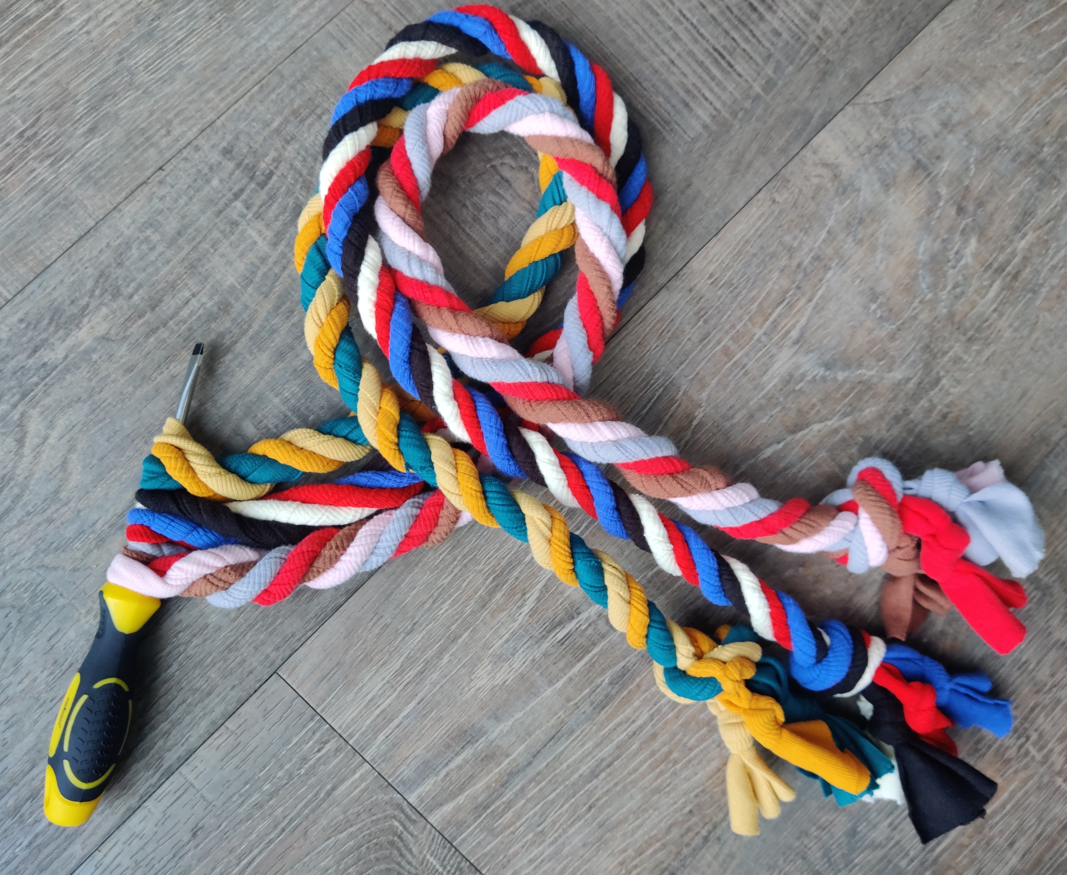 Corded jersey strips